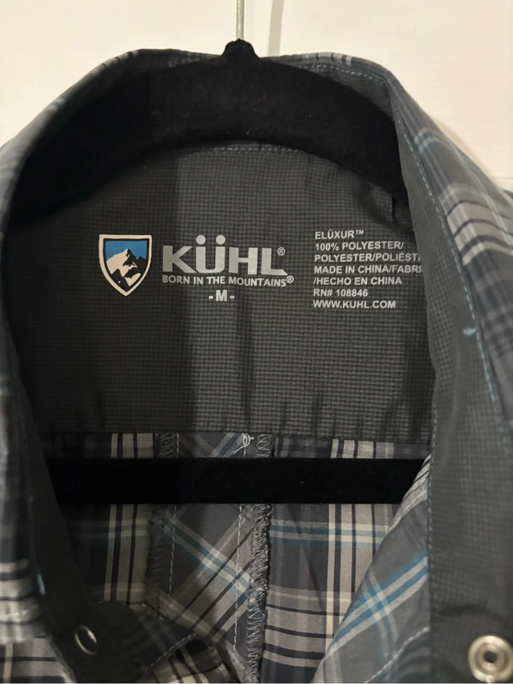 Kuhl Men’s Eluxur Pearl Snap Outdoor Hiking Shirt Size Medium - Picture 3 of 3